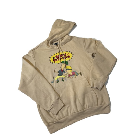 MTV Beavis and Butt-Head Pullover Hoodie Sweatshirt Adult Size Small NWOT - Picture 1 of 8